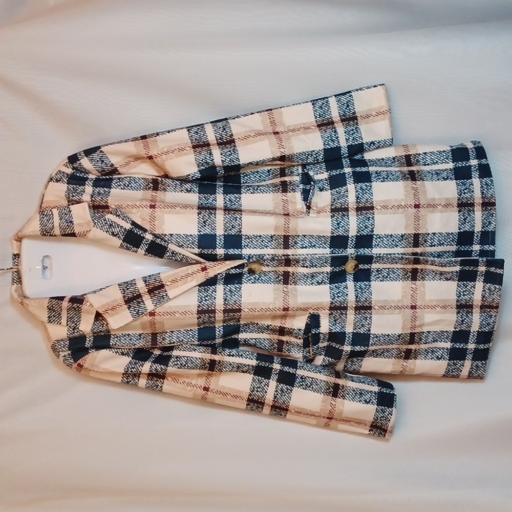 Women's Multi-Color Plaid Jacket/ Blazer.  Size S.